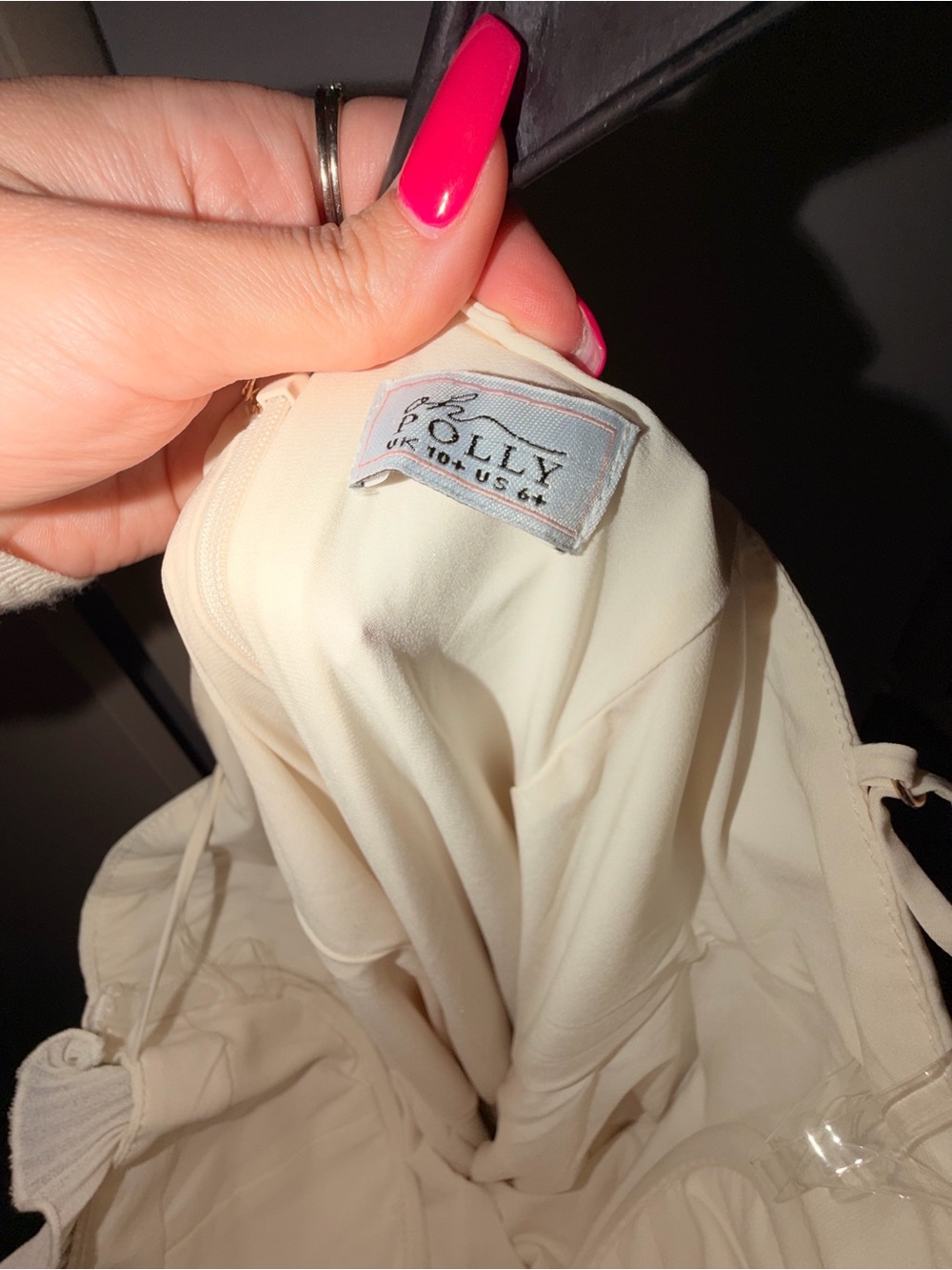 Oh Polly Cream Ruffle Maxi Dress - Picture 5 of 6